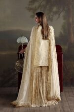 Vanya | 3 Piece Heavy Embroidered  Nikah Dress - LX-01 | Ready To Wear - Image 4