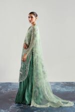 Vanya | 3 Piece Embroidered Chiffon Shirt With Crushed Sharara - LX-05 | Ready To Wear - Image 4