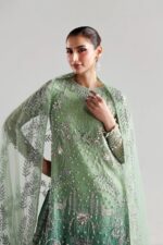 Vanya | 3 Piece Embroidered Chiffon Shirt With Crushed Sharara - LX-05 | Ready To Wear - Image 2