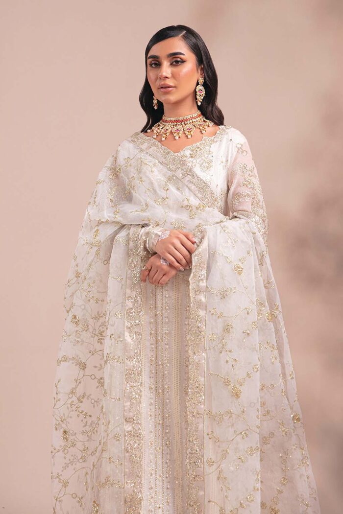 Vanya | 4 Piece Luxury Embroidered Farshi Gharara Dress - MS-14R | Ready To Wear - Image 2