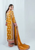 Haseens Official | 4 Piece Embroidered Chiffon Long Kurta Set – Meena | Ready To Wear - Image 9