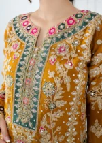Haseens Official | 4 Piece Embroidered Chiffon Long Kurta Set – Meena | Ready To Wear - Image 10