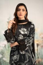 MARIA.B | 3 Piece Printed Lawn Suit | DW-EF25-29R1-Black Printed | Ready To Wear - Image 2