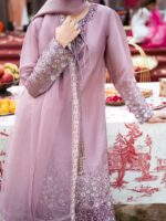 Ally's Official | 3 Piece Spangle Embroidered Silk Suit with Organza Dupatta & Palazzo | SORAYA VX-149 | Ready To Wear - Image 2