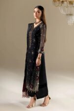 Khuda Baksh| 3 Piece Crinkle Chiffon Embellished Shalwar Set with Silk Dupatta | P-296 | Ready To Wear - Image 5
