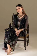 Khuda Baksh| 3 Piece Crinkle Chiffon Embellished Shalwar Set with Silk Dupatta | P-296 | Ready To Wear - Image 8