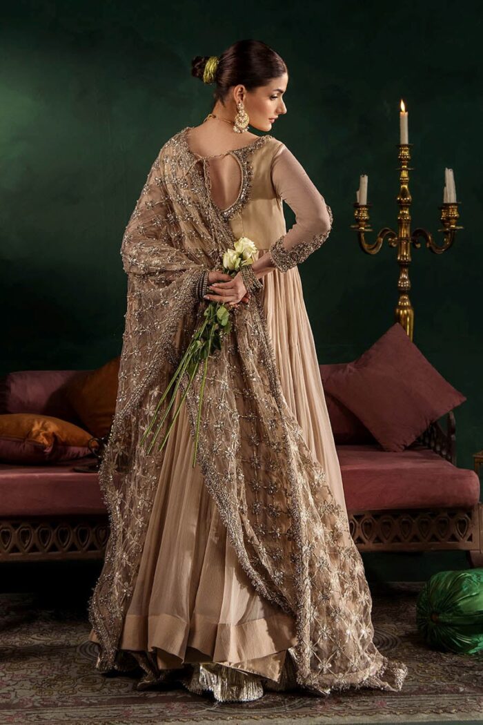 Khuda Baksh| Hand Embroidered Chiffon Sharara Set | P-307 Pastel Pink | Ready To Wear - Image 8