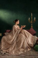 Khuda Baksh| Hand Embroidered Chiffon Sharara Set | P-307 Pastel Pink | Ready To Wear - Image 10