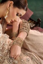 Khuda Baksh| Hand Embroidered Chiffon Sharara Set | P-307 Pastel Pink | Ready To Wear - Image 11