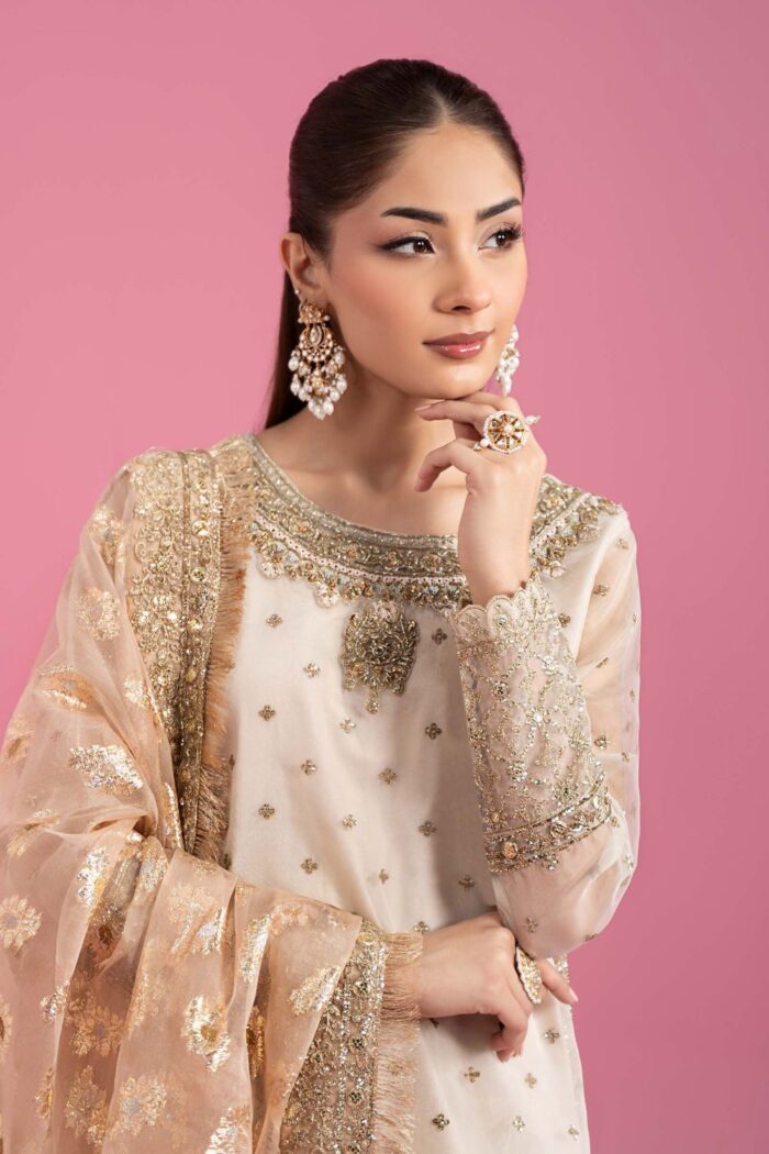 MARIA.B | 3 Piece Embroidered Organza Suit | Ready To Wear - Image 3