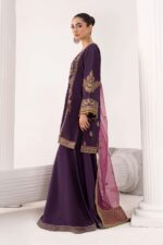 MARIA.B | 3 Piece Embroidered Raw Silk Suit | SF-EF26-07 | Ready To Wear - Image 7