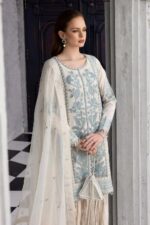 MARIA.B | 3 Piece Embroidered Organza Suit | SF-EF26-39-Off White | Ready To Wear - Image 2