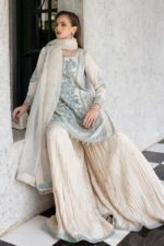 MARIA.B | 3 Piece Embroidered Organza Suit | SF-EF26-39-Off White | Ready To Wear - Image 3