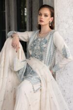 MARIA.B | 3 Piece Embroidered Organza Suit | SF-EF26-39-Off White | Ready To Wear - Image 5