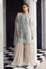MARIA.B | 3 Piece Embroidered Organza Suit | SF-EF26-39-Off White | Ready To Wear - Image 6