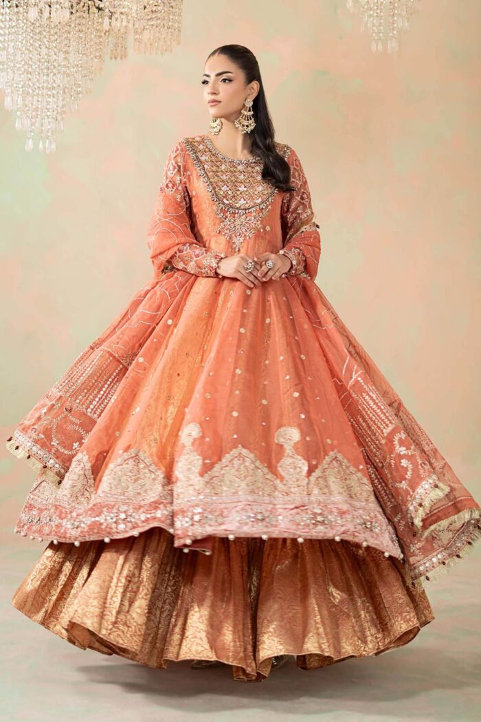MARIA.B | 3 Piece Embroidered Organza Suit | SF-W24-09-Pink | Ready To Wear - Image 4