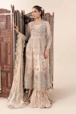MARIA.B | 3 Piece Embroidered Net Suit | SF-W25-28-Ivory | Ready To Wear - Image 4