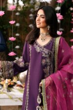 MARIA.B | 3 Piece Embroidered Raw Silk Suit | SF-EF26-07 | Ready To Wear - Image 2