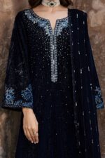 Batik | Whisper 3Pc - Velvet Formal Dress | Ready To Wear - Image 5