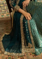 Haseens Official | 4 Piece Embellished Raushan Teal Farshi Peshwas Lehenga – Raushan | Ready To Wear - Image 6