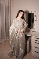 Maryum N Maria | 3 Piece Embroidered Silver Coin Dress – ZEELY MW40114 | Ready To Wear - Image 2