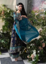 Haseens Official | 3 Piece Emerald Green Chiffon Embroidered Kurta Set - Mobina | Ready To Wear - Image 6