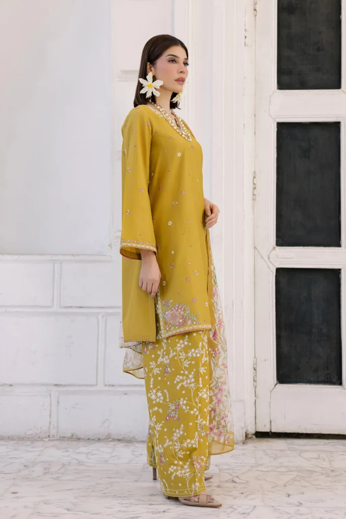 Batik | Chandler 3Pc - Festive Embroidered Lawn | Ready To Wear - Image 5
