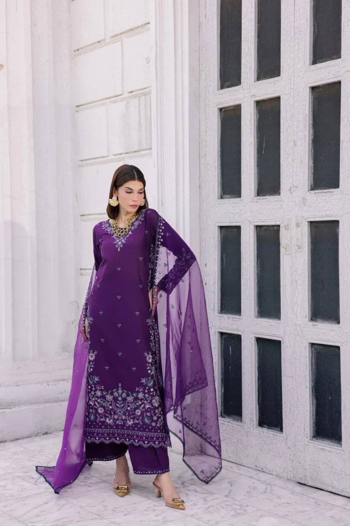 Batik | Erha 3Pc - Festive Embroidered Lawn | Ready To Wear - Image 3