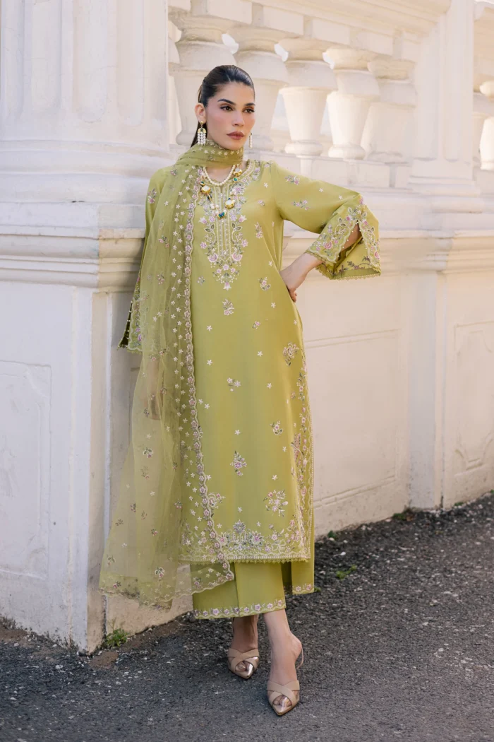 Batik | Nirvanah 3Pc - Festive Embroidered Lawn | Ready To Wear - Image 3