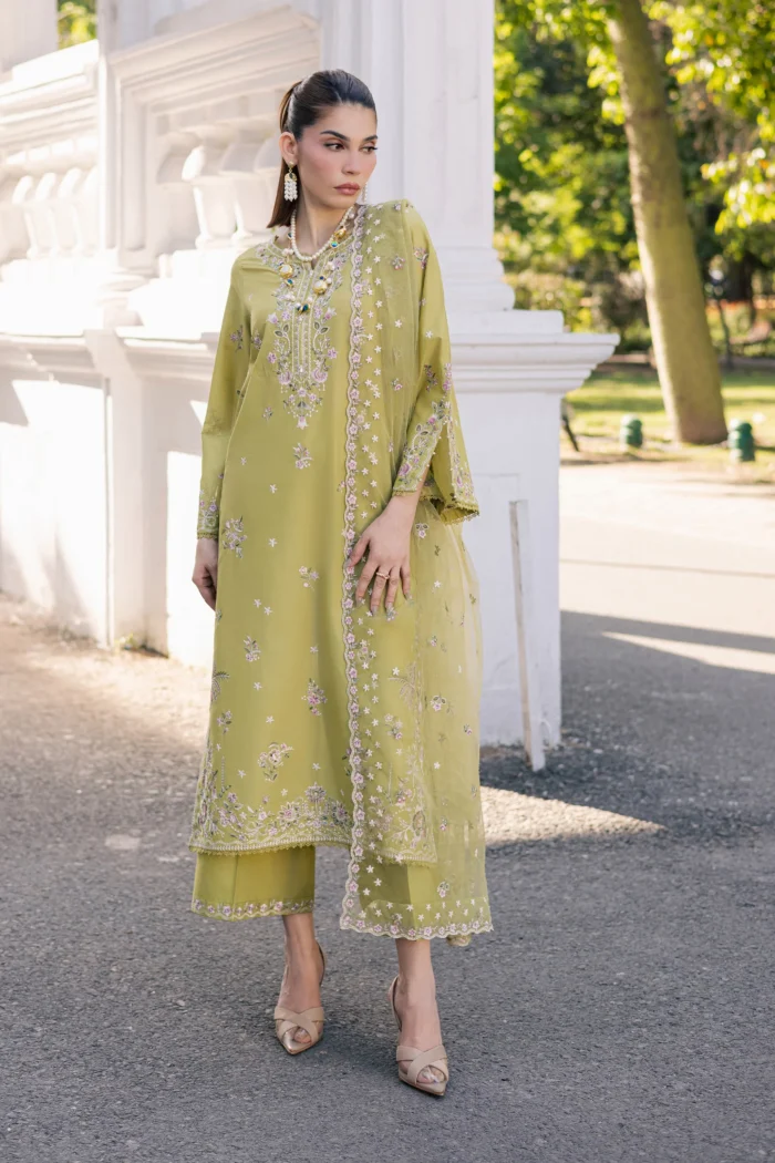 Batik | Nirvanah 3Pc - Festive Embroidered Lawn | Ready To Wear - Image 6