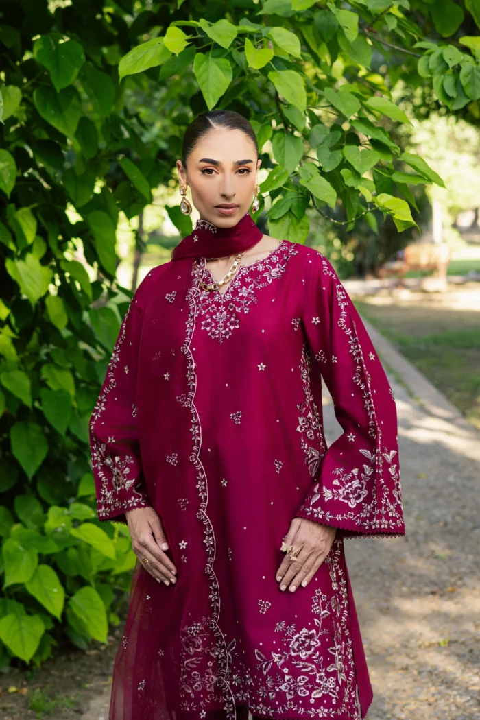 Batik | Rosa 3Pc - Festive Embroidered Lawn | Ready To Wear - Image 2