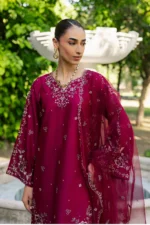 Batik | Rosa 3Pc - Festive Embroidered Lawn | Ready To Wear - Image 3