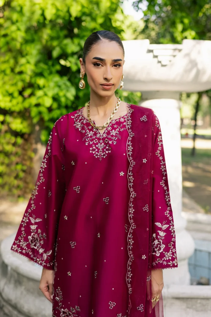 Batik | Rosa 3Pc - Festive Embroidered Lawn | Ready To Wear - Image 5