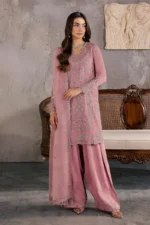 Batik | Coral 3Pc - Festive Luxe Pret | Ready To Wear - Image 6