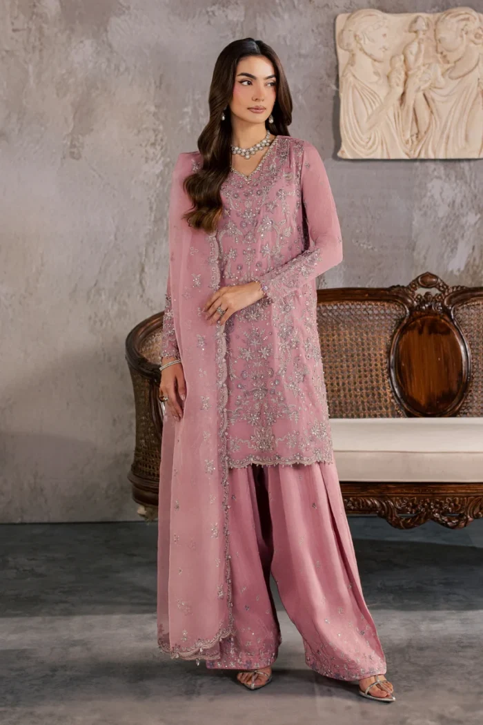 Batik | Coral 3Pc - Festive Luxe Pret | Ready To Wear - Image 6