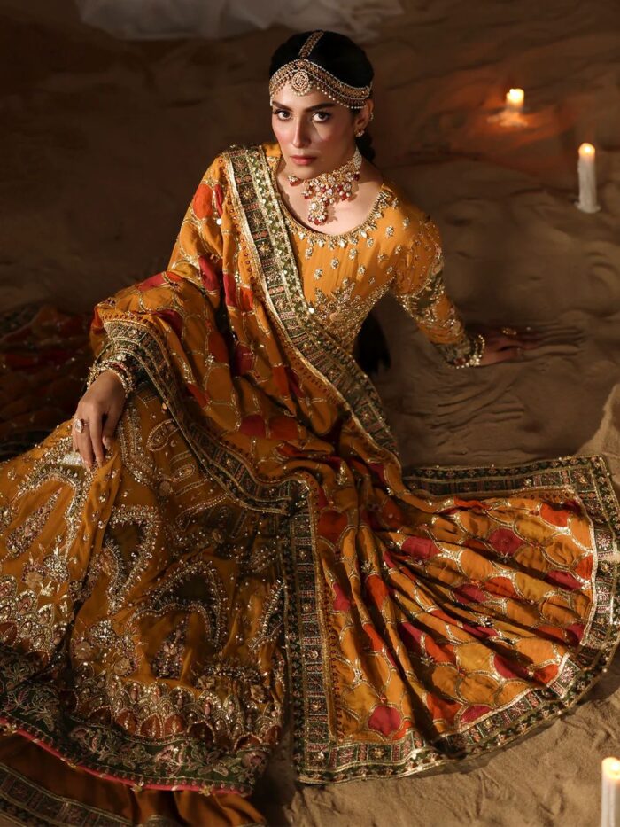 Ally's Official | 3 Piece Luxury Chiffon maxi Embroidered  | AR-156 CLEOPETRA | Ready To Wear - Image 2