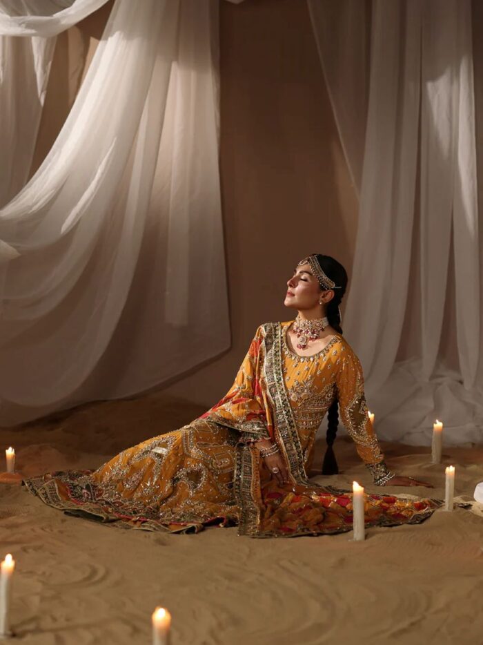 Ally's Official | 3 Piece Luxury Chiffon maxi Embroidered  | AR-156 CLEOPETRA | Ready To Wear - Image 4