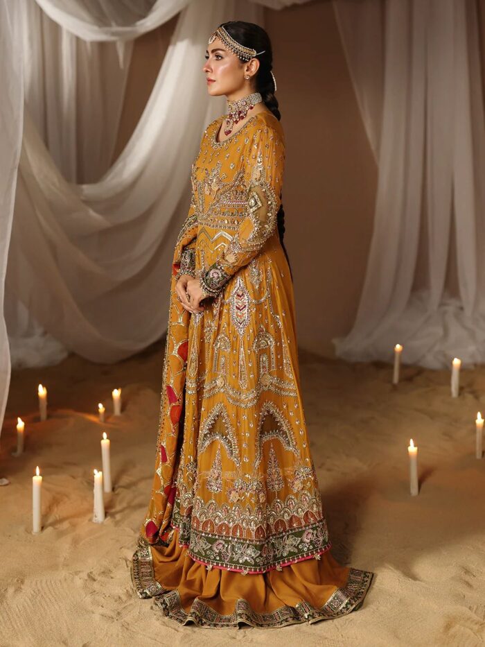 Ally's Official | 3 Piece Luxury Chiffon maxi Embroidered  | AR-156 CLEOPETRA | Ready To Wear - Image 6