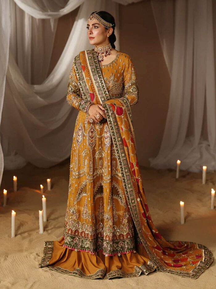 Ally's Official | 3 Piece Luxury Chiffon maxi Embroidered  | AR-156 CLEOPETRA | Ready To Wear - Image 7