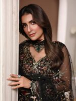 Ally's Official | 3 Piece Luxury Net open maxi Embroidered | AR-154 DALIA | Ready To Wear - Image 2