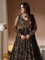 Ally's Official | 3 Piece Luxury Net open maxi Embroidered | AR-154 DALIA | Ready To Wear - Image 6