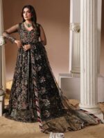 Ally's Official | 3 Piece Luxury Net open maxi Embroidered | AR-154 DALIA | Ready To Wear - Image 8