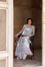 Vanya | 3 Piece Embroidered Chiffon/Raw Silk - ED-016 | Ready To Wear - Image 3