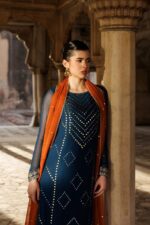 Vanya | 3 Piece  Embroidered Chiffon/Raw Silk - ED-011 | Ready To Wear - Image 4
