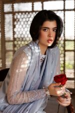 Vanya | 3 Piece Embroidered Chiffon/Raw Silk - ED-016 | Ready To Wear - Image 4
