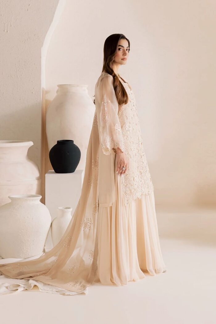 Vanya | 3 Piece   Embroidered Organza/Chiffon - FF-83 | Ready To Wear - Image 3
