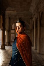 Vanya | 3 Piece  Embroidered Chiffon/Raw Silk - ED-011 | Ready To Wear - Image 5
