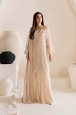 Vanya | 3 Piece   Embroidered Organza/Chiffon - FF-83 | Ready To Wear - Image 4