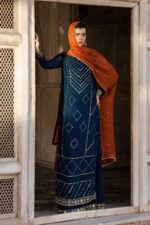 Vanya | 3 Piece  Embroidered Chiffon/Raw Silk - ED-011 | Ready To Wear - Image 6
