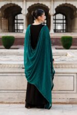 Vanya | 3 Piece  Embroidered Chiffon/Raw Silk - ED-013 | Ready To Wear - Image 4
